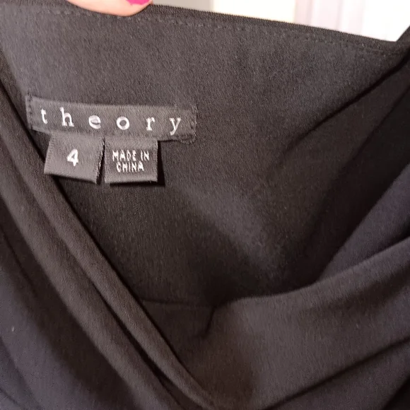 Theory Kaholo One Shoulder Little Black Dress. Size 4 - Picture 4 of 10